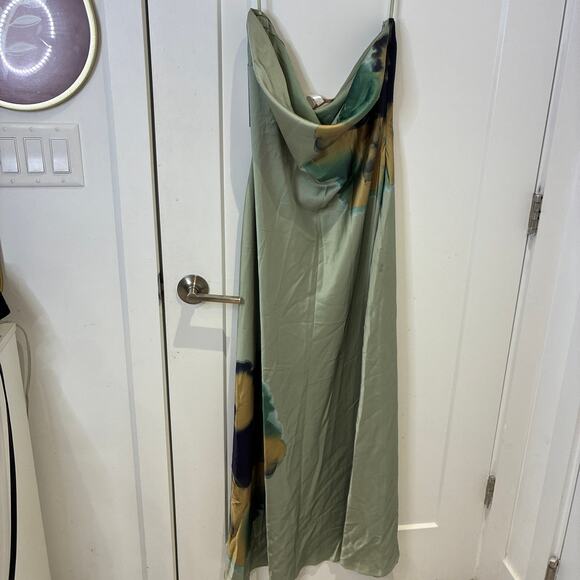 NWT Anthropologie Hutch Strapless Column Satin Maxi Dress XL - Picture 4 of 12